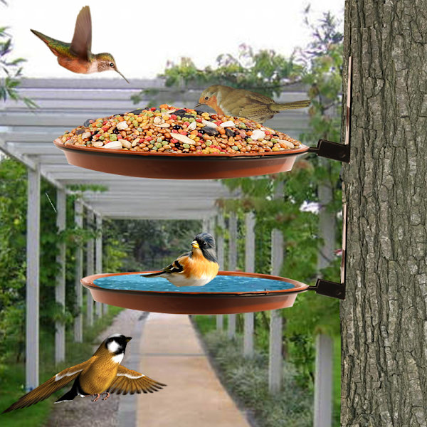 Hummingbird-syöttölaite Ulkokäyttöön Puutarhaan Kolmikerroksinen Hummingbird-syöttölaite 2 layers
