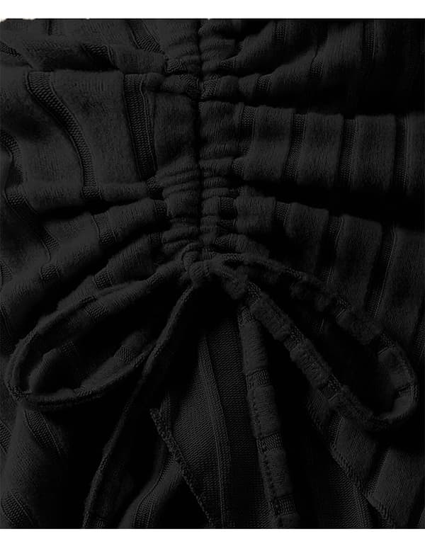 Långärmad topp för damer, off shoulder, asymmetrisk black 2XL