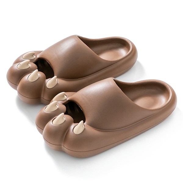 Kattenslabbsko - Søte, morsomme, komfortable og myke hjemmesko Brown Shoes Size 40-41