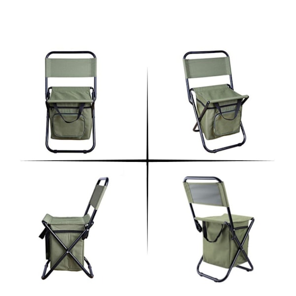 Utomhusfällbar 3-i-1 fiskestol Camouflage