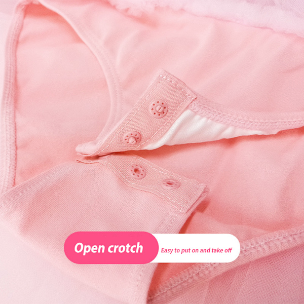 Tyttöjen tanssibodyt hameilla Light Pink 130