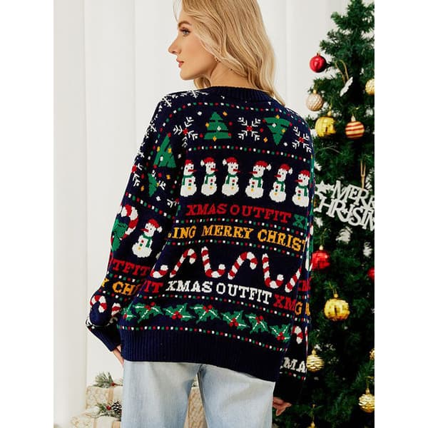 Blød, let og varm julepullover, tykke julesweatre S