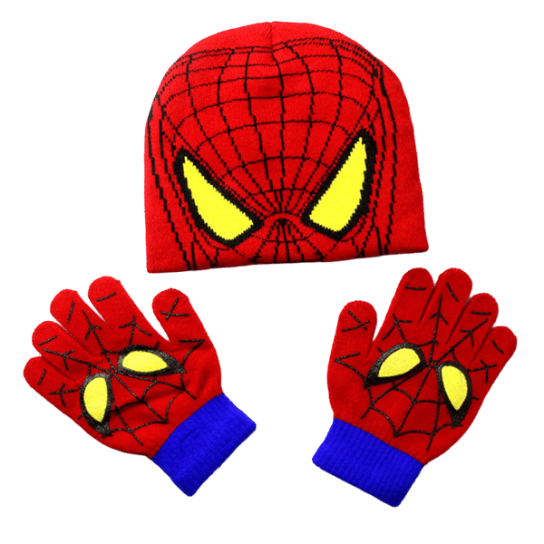 Spider-Man Vintermössa och Vantar Set för Pojkar, Mössa och Handskar