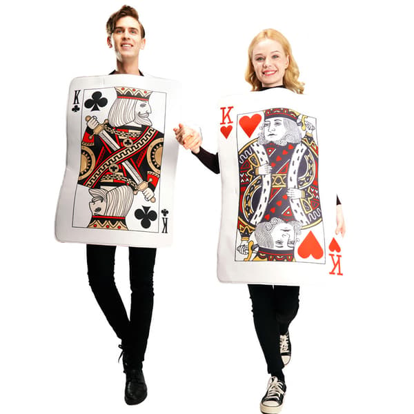 Hjerter Dame Kort Kostyme Style1