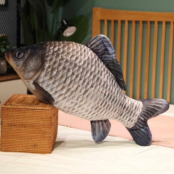Jättelik Simulerad Fisk Plyschleksak, Mjuk Fisk Dekorationskudde Q7 80cm