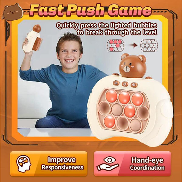 Push Play-leksaker, Push Play- stress relief Brown