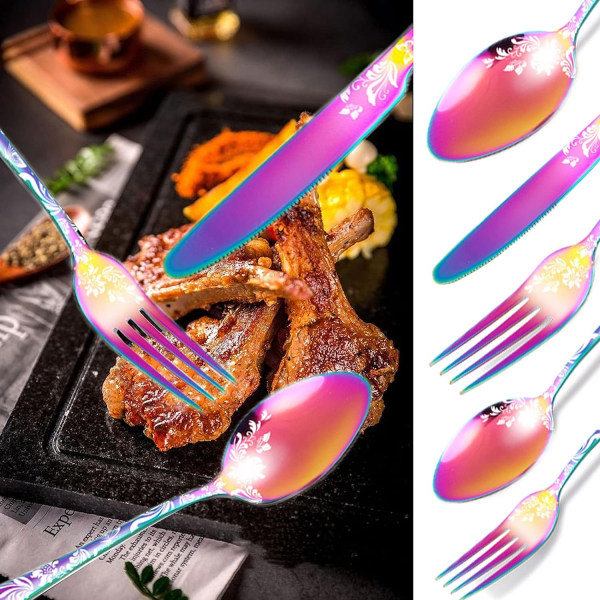 20-delad Unik Mönsterdesign Servis Colorful