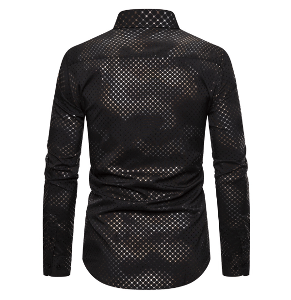 Långärmad folietröja för män black XL