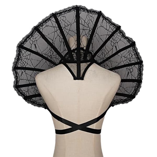 Gotisk Victorian Halsbånd Wrap Collar Mesh Boned Tilbehør