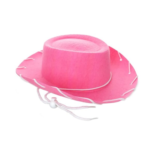 Lasten Punainen Huopa Cowboy-hattu Pink