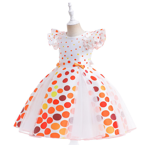 Polka Dot snygg festklänning för tjejer Halloween 100cm