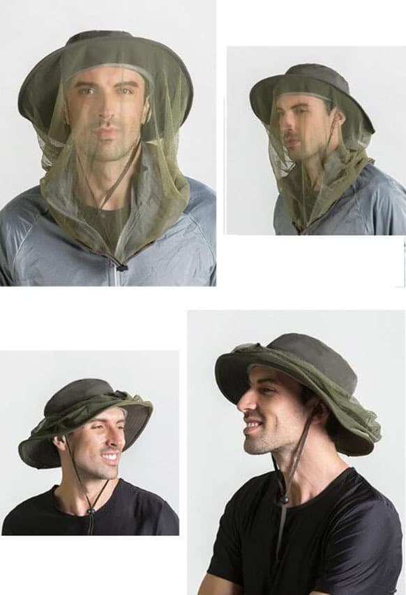 Utomhus Storbrättad Mesh Solhatt Military green