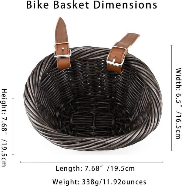 Vävd Mini Cykelkorg för Barncykel Styre Black