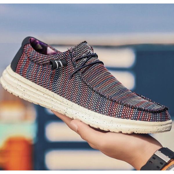 Mænds Casual Canvas Sko med En-Fods-Stigbøjle Purple 44