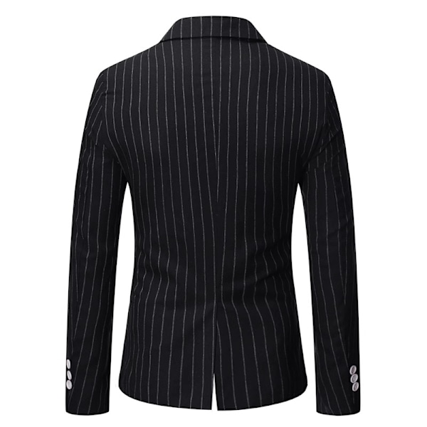 Herre Casual Blazer Jakke Ternet Black L