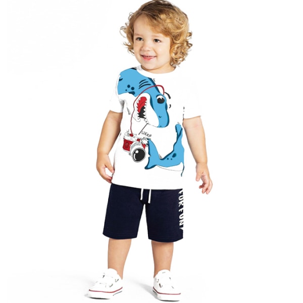 Boys Outfits Kortärmad T-shirt och Shorts Set 130cm