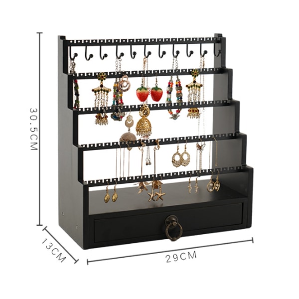 Ørepyntarrangør, 5-lags ørepyntstativ 29*13*30.5CM