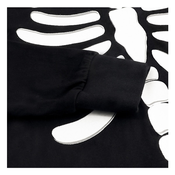Barnpyjamas för pojkar Skelett Glow-in-the-Dark Bomulls-Sovkläder 120cm 7years