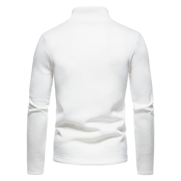 Herrar Zip-tröja Slim Crew White M