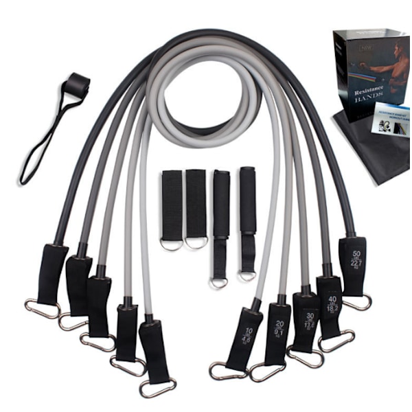 Resistance Band Set, Träningsband för män och kvinnor 100lbs