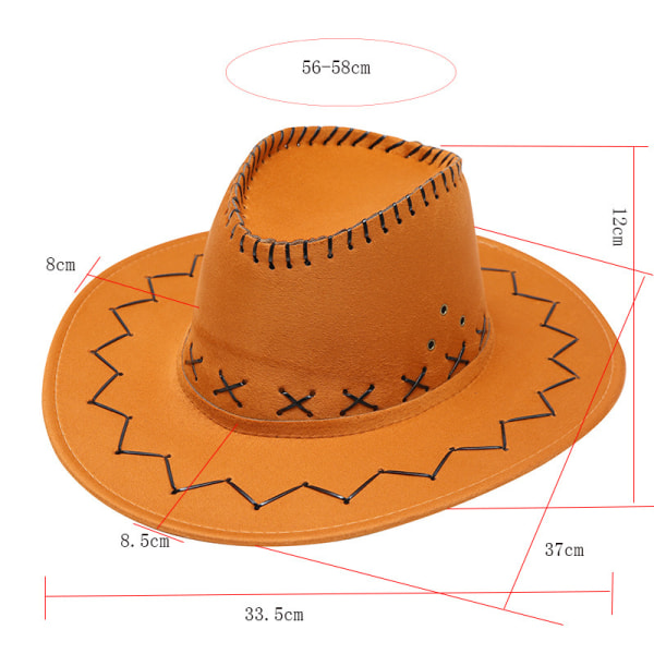 Cowboyhatt Hatt med bred brätte beige