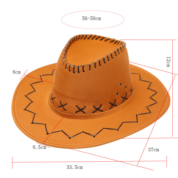 Cowboyhatt Hatt med bred brätte red