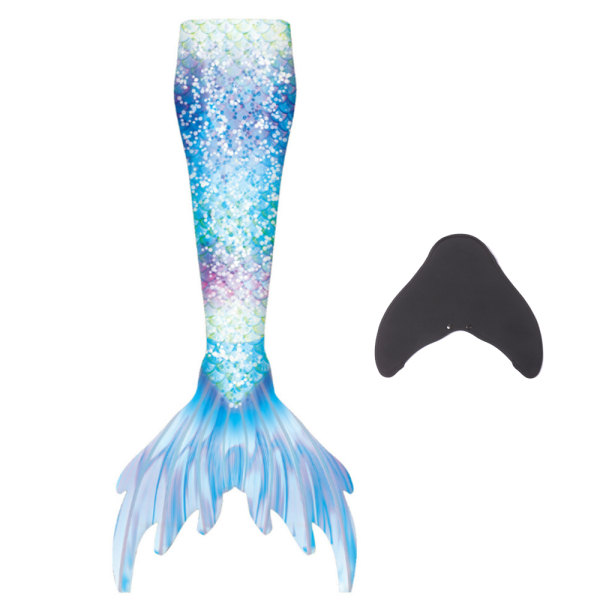 Mermaid Tails för simning för barn och vuxna med Monofin blue 140