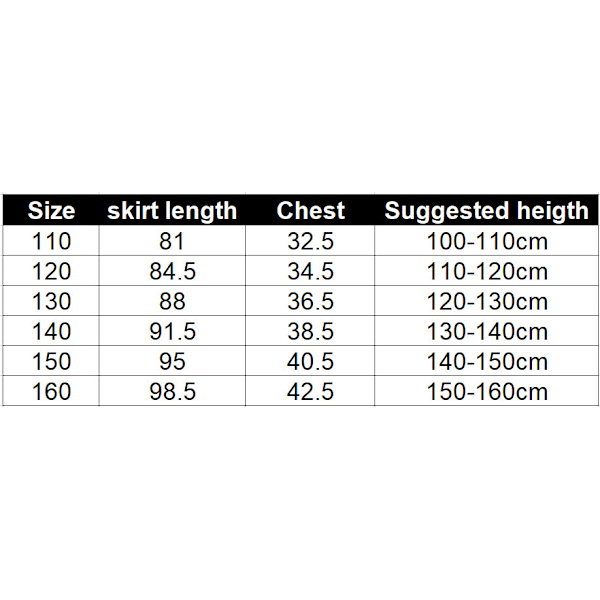 Girls Costume Dress Nevermore Costume Cosplay Girls 110cm