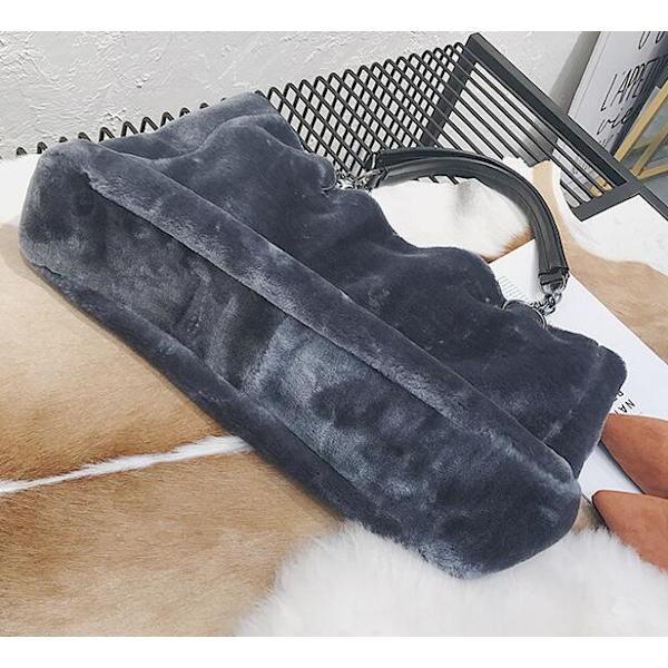 Pelslook-Taske til Kvinder Grey
