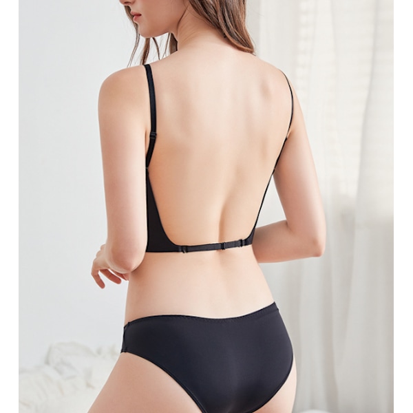 Dame Low Back Bh Deep U Bh Black L