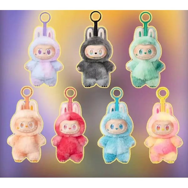 Labubu 3.0 Kolmas sukupolvi High-Energy Face Doll pehmo riipus, Macaron red