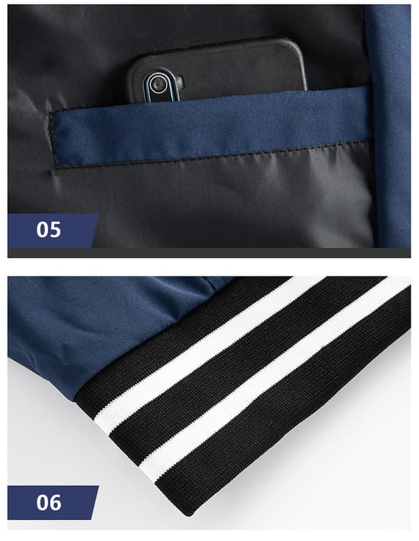 Herrar Casual Pilot Full Zip Jacka Blue L