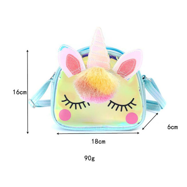Lille Pige Punge Toddler Crossbody Punge Plys Unicorn Punge 9PCS-2