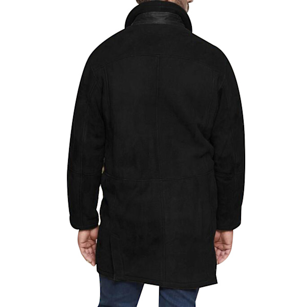Trenchcoat för män varm vinterjacka överrock dark blue XL