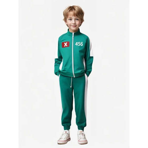Squid Game 2 Spelare Cosplay Kostym Träningsoverall No.456 140