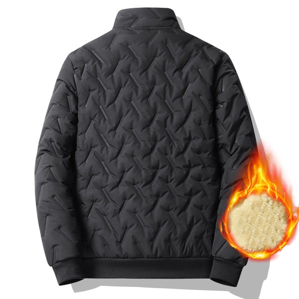 Mænds Vinter Sherpa Foret Jakke Lynlås Op Tyk Varmt Frakke 4XL