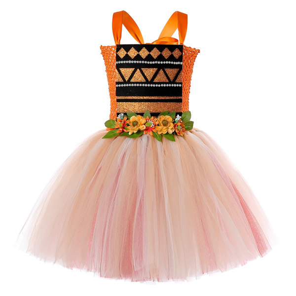 Flicka Födelsedagsklänning Spaghettiband Tulle Tutu Prinsessklänning XL