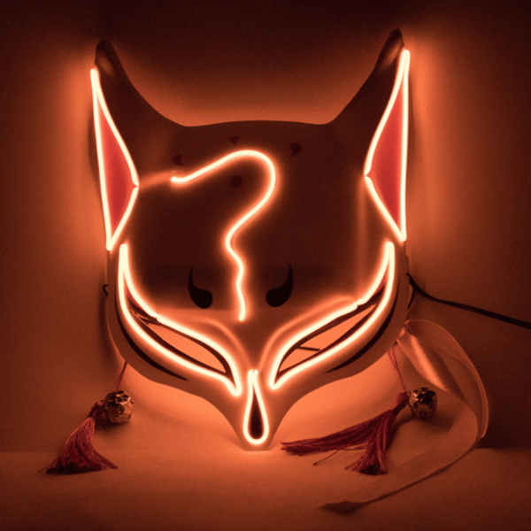 Fox Mask för män Kvinnor Halloween Kostym Prop orange