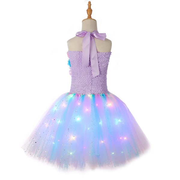 Pige Havfrue Kostume Havfrue Lysende Tutu Kjole White M