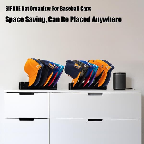 Hatteholder til Baseballkasketter - Display og Organizer - 2-pak black
