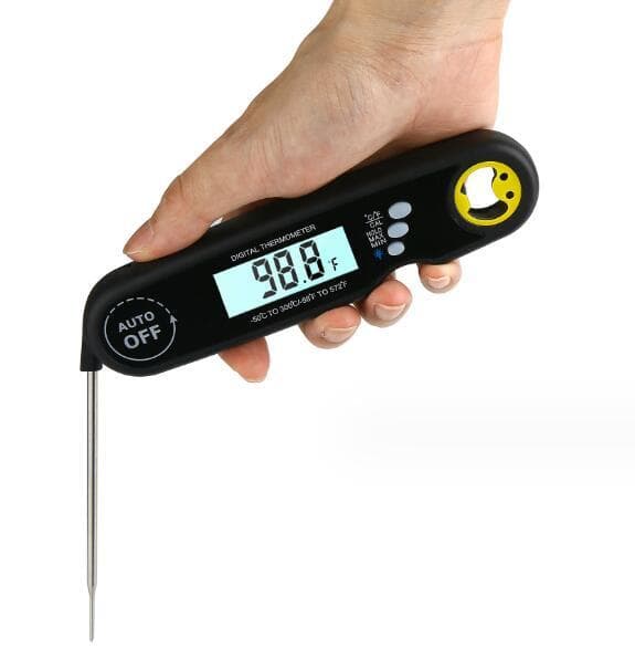 Foldbar Vanntett Mattermometer Black