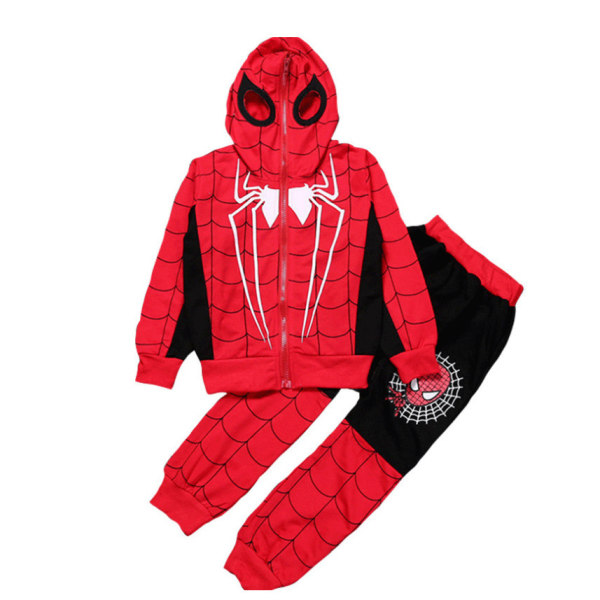 Spider-Man Graphic 2-delad set, pojktröja med luvtröja och set BLACK 130CM