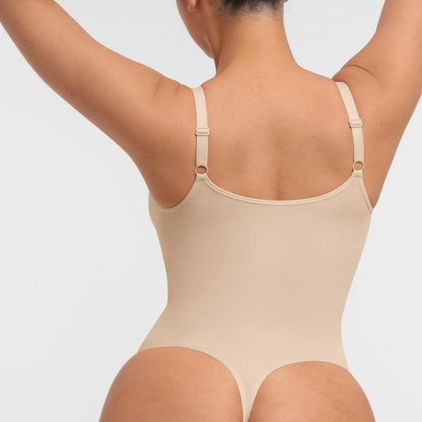 Formande Bodysuit för Kvinnor, Magkontroll, Helkroppsformare, Utslätande Kompression Beige M