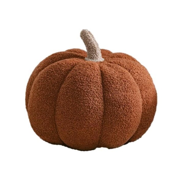 3D Pumpa Kudde Fylld med Bomull Heminredning Brown 35CM