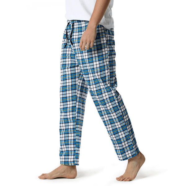 Supermjuka pyjamasbyxor i bomull för män light blue XL