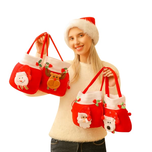 Julklappspåsar, snögubbetomtensäck Style 3