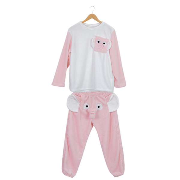 Valentinsdag Par-Elefant Pyjamassett, Søt Tredimensjonal Unisex Sett Pink Men M