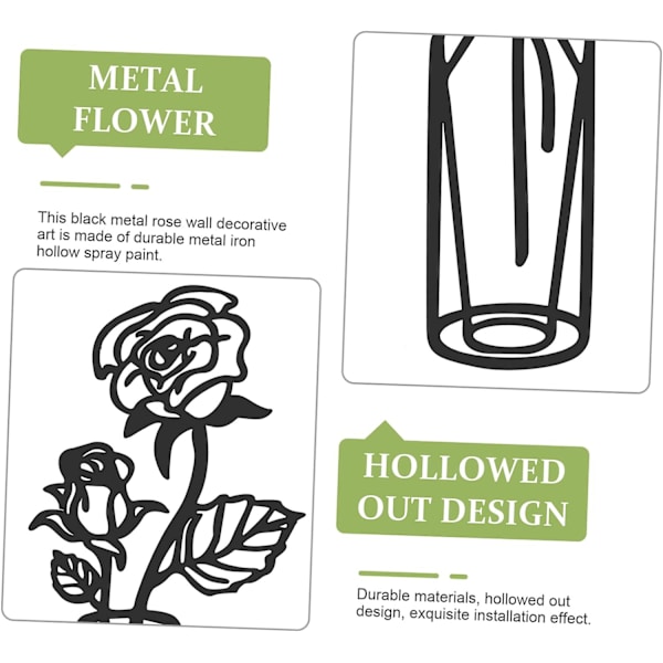 Metall Blomvas Väggdekor C