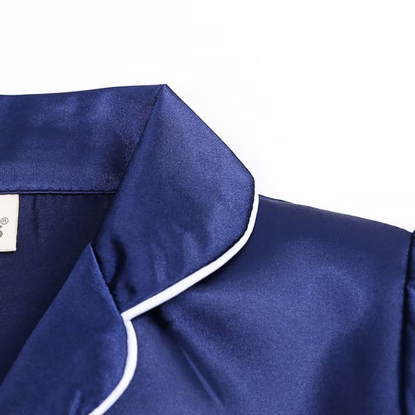 Satin Pyjamas Set i Siden, Kortärmad, Barnkläder för Sovkläder blue 160