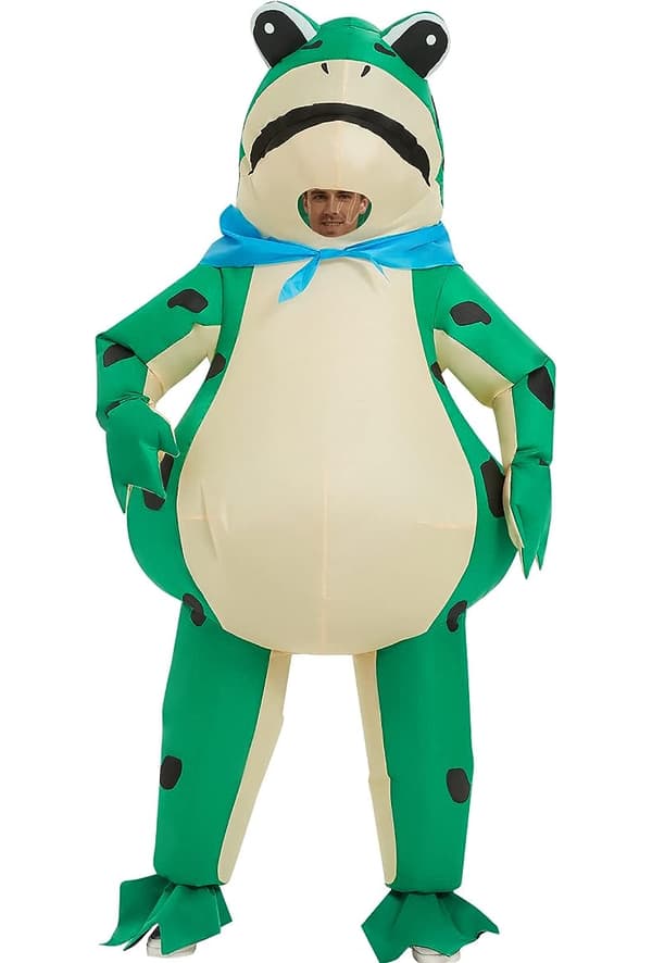 Uppblåsbar Grodkostym Halloween Luftblåst Kostym